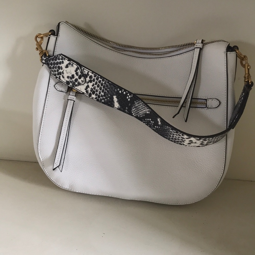 Banana Repubic Hobo Bag White Alligator Print